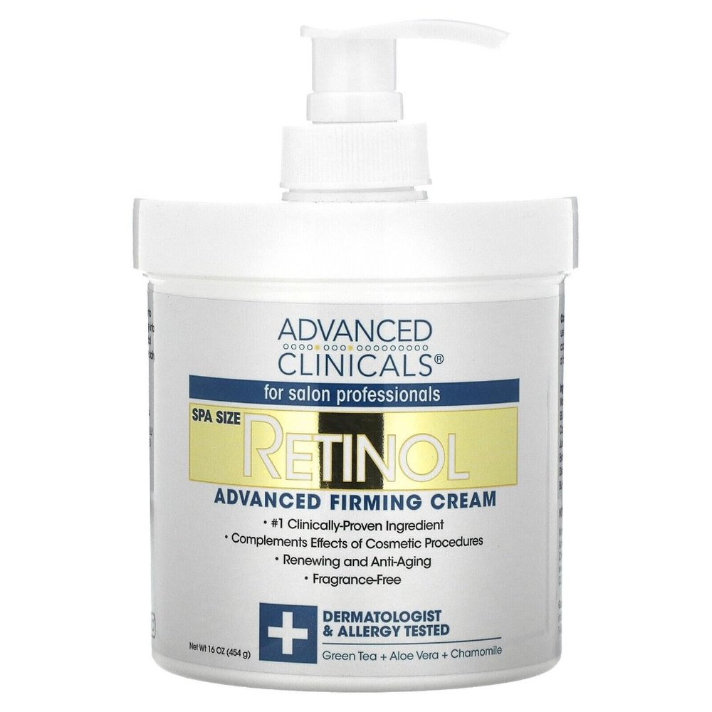 Advanced Clinicals Retinol Advanced Firming Cream, 16 oz, New
